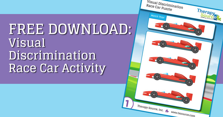 FREE DOWNLOAD: Racing-Themed Visual Discrimination Activity
