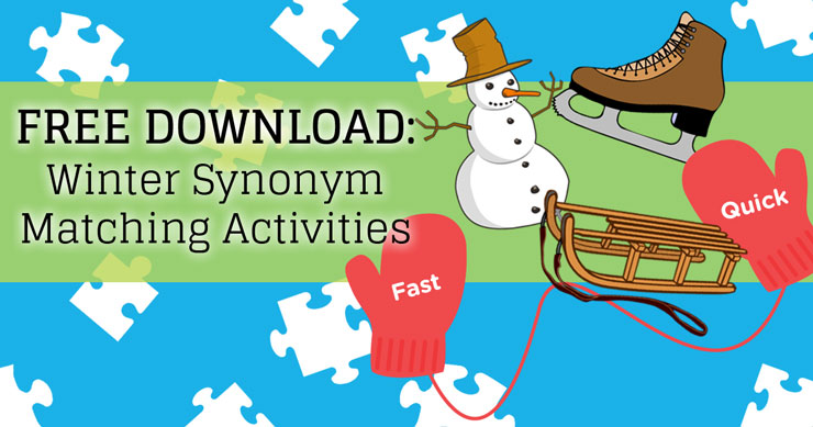FREE DOWNLOAD: Winter-Themed Synonym-Matching Activities